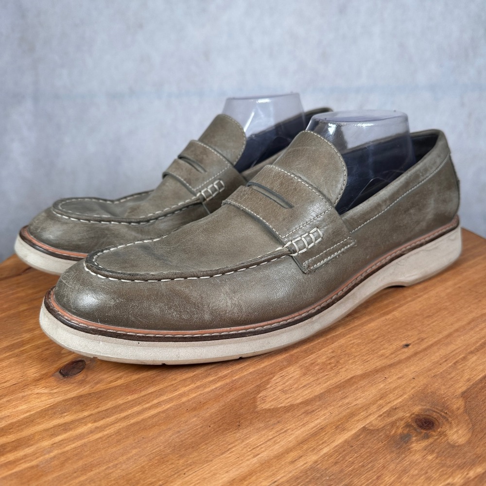 Cole Haan Penny Loafers Mens Size 12M Green Good C33703 Grand 360 Leather
